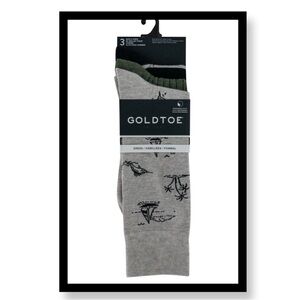 (New in Package)Gold Toe Men's Dress Socks - Navy, Gray, and White